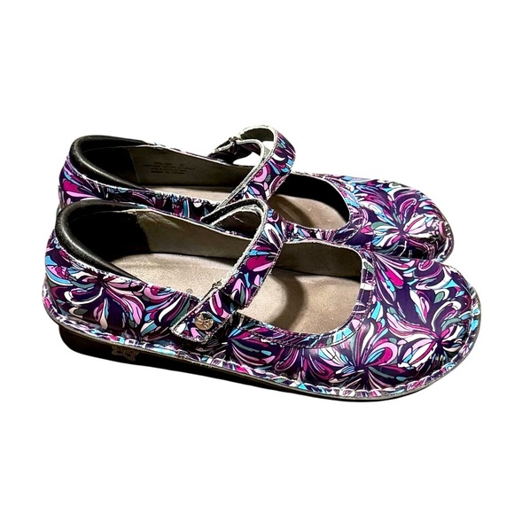 Alegria Women’s Size 40 Floral Multi Splash Mary Jane Comfort Shoes - Picture 4 of 11